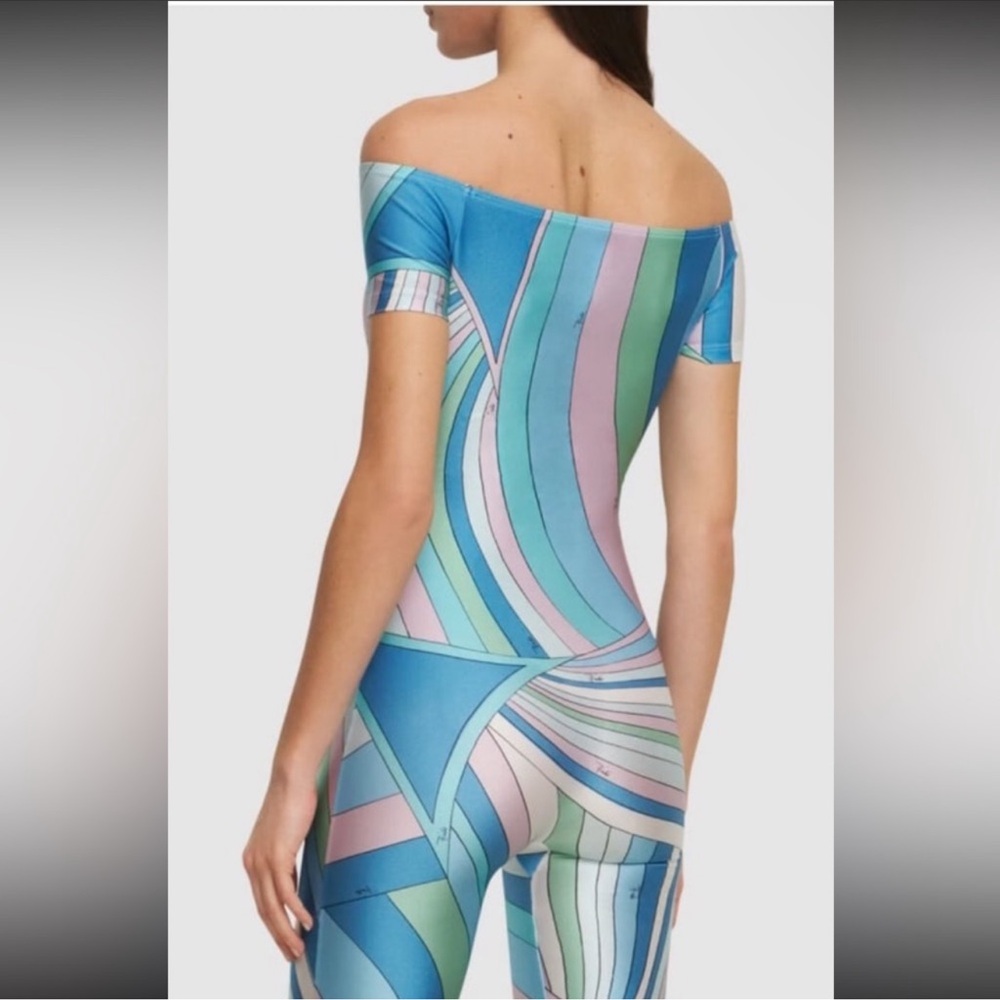 Emilio Pucci Multicolor Off-Shoulder Jumpsuit